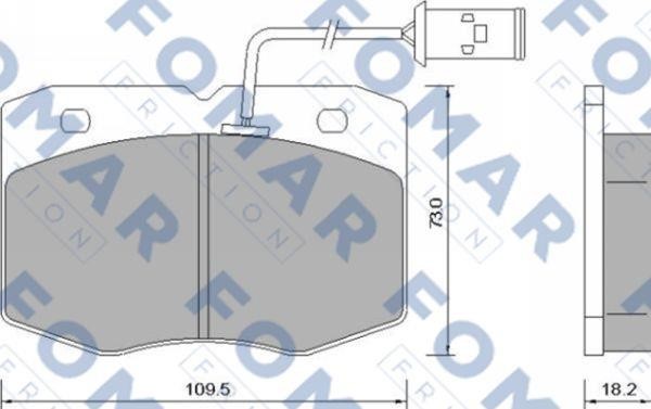 Disc brake pad set Iveco: FO658881 Fomar friction Brake pad set