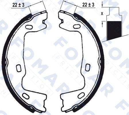 Fomar friction FO 0347 Parking brake shoes FO0347