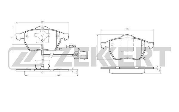 Zekkert BS-2831 Brake Pad Set, disc brake BS2831