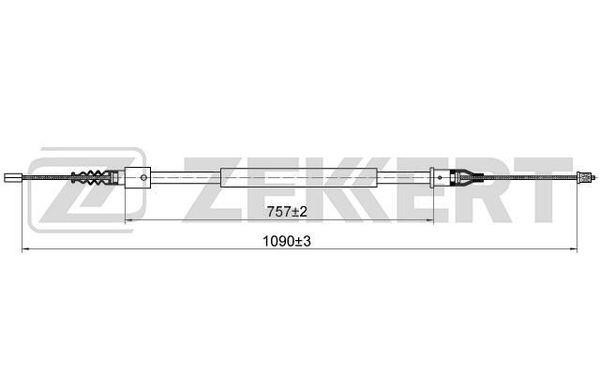 Zekkert BZ-1139 Cable, parking brake BZ1139