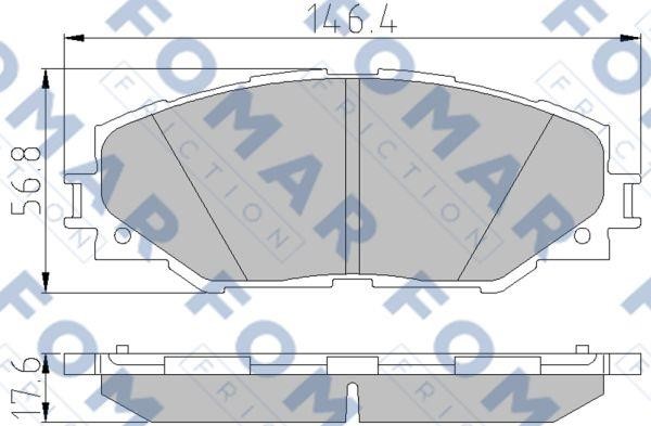 Fomar friction FO 838881 Brake Pad Set, disc brake FO838881