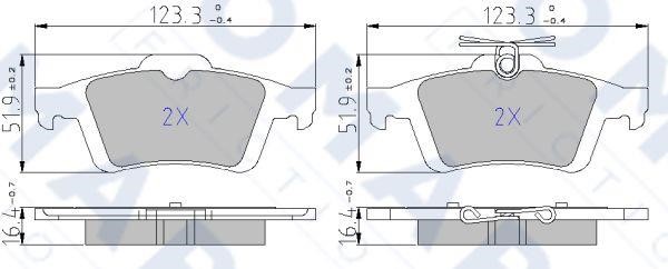 Fomar friction FO 846881 Brake Pad Set, disc brake FO846881