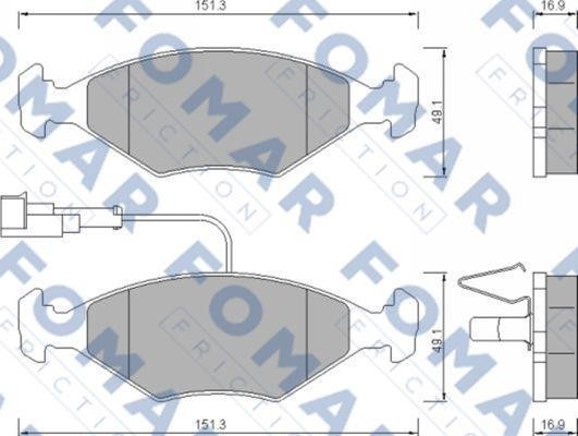 Fomar friction FO 673181 Brake Pad Set, disc brake FO673181