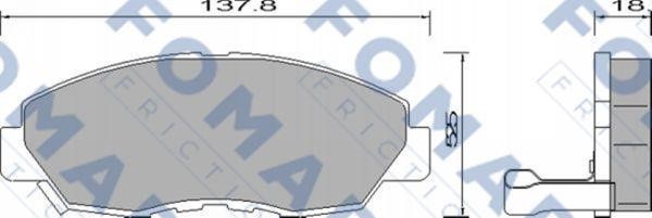 Fomar friction FO 633881 Brake Pad Set, disc brake FO633881