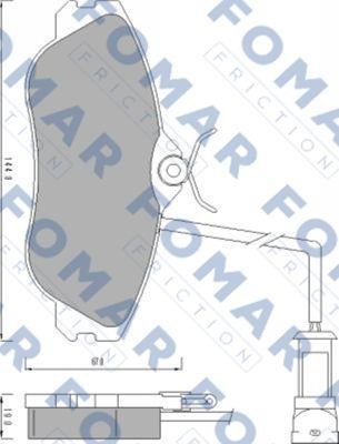 Fomar friction FO 471781 Brake Pad Set, disc brake FO471781