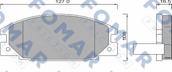 Fomar friction FO 486681 Brake Pad Set, disc brake FO486681
