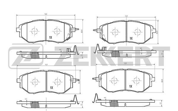 Zekkert BS-1241 Brake Pad Set, disc brake BS1241