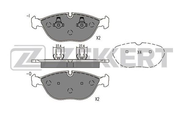 Zekkert BS-1074 Brake Pad Set, disc brake BS1074