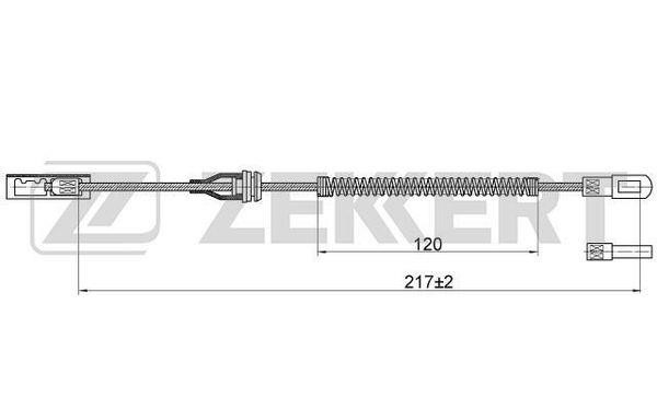 Zekkert BZ-1121 Cable, parking brake BZ1121