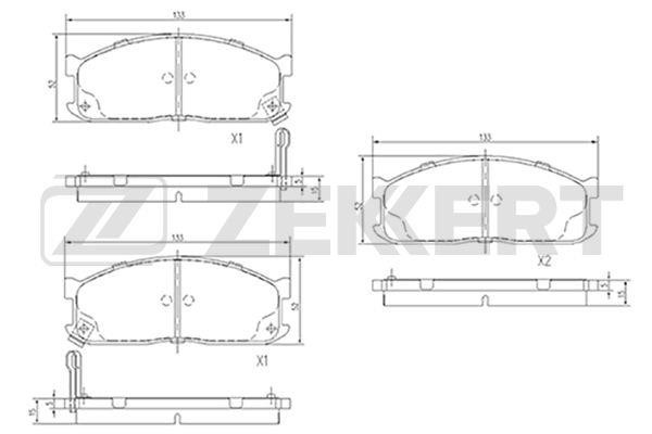 Zekkert BS-2137 Front disc brake pads, set BS2137