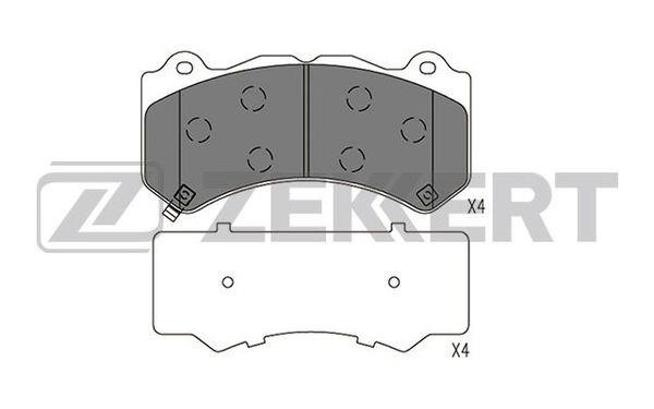 Zekkert BS-1580 Front disc brake pads, set BS1580