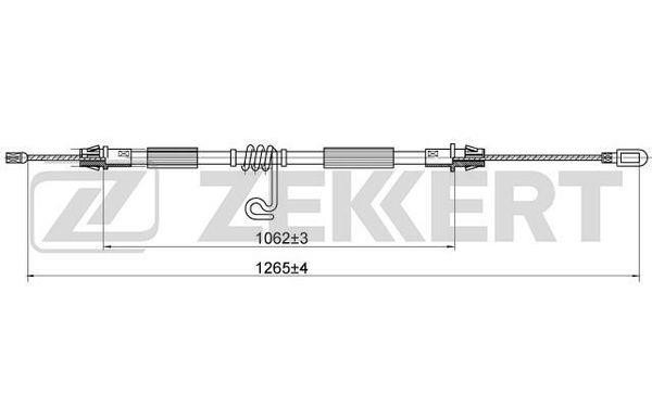 Zekkert BZ-1076 Cable, parking brake BZ1076