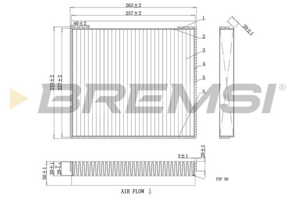 Bremsi FC0878 Filter, interior air FC0878