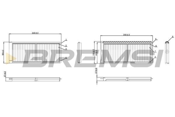 Bremsi FC0913 Filter, interior air FC0913
