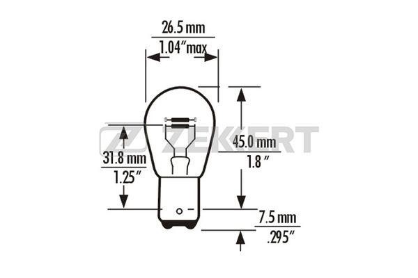 Zekkert LP-1089 Glow bulb P21/5W 24V 21/5W LP1089