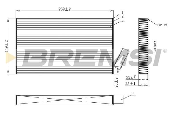 Bremsi FC0865C Filter, interior air FC0865C