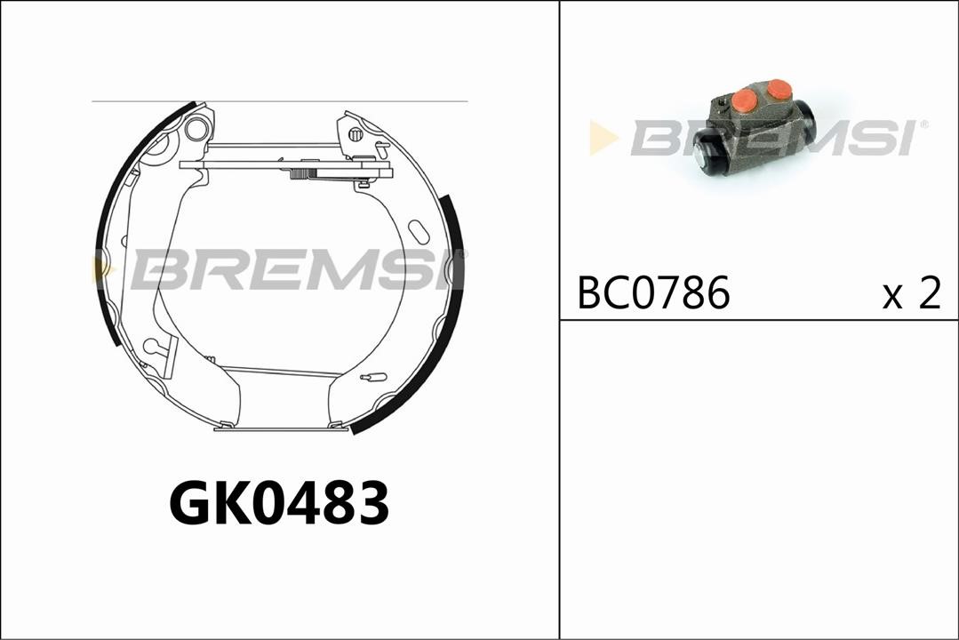 Bremsi GK0483 Brake shoe set GK0483