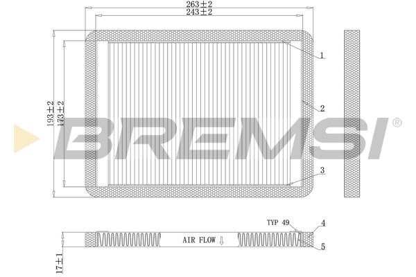 Bremsi FC1547 Filter, interior air FC1547