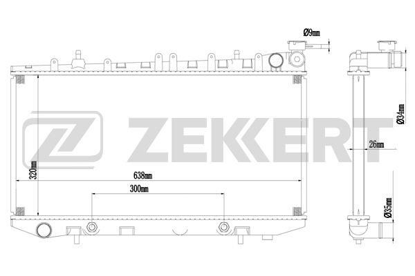 Zekkert MK-1567 Radiator, engine cooling MK1567