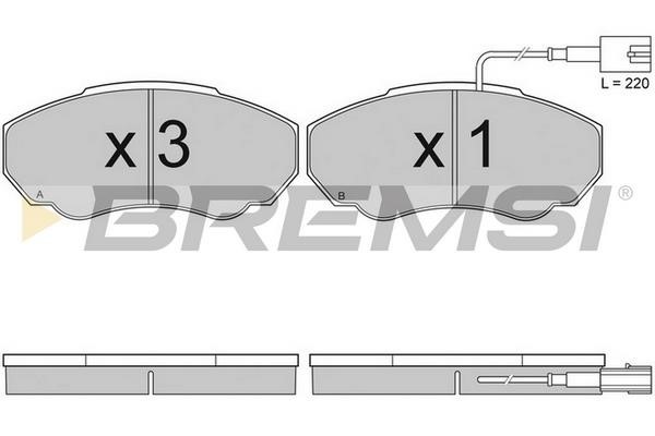 Bremsi BP2997TR Brake Pad Set, disc brake BP2997TR