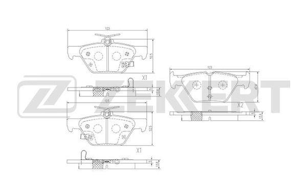 Zekkert BS-1520 Rear disc brake pads, set BS1520