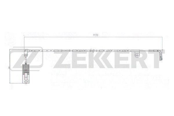Zekkert BS-8071 Warning contact, brake pad wear BS8071