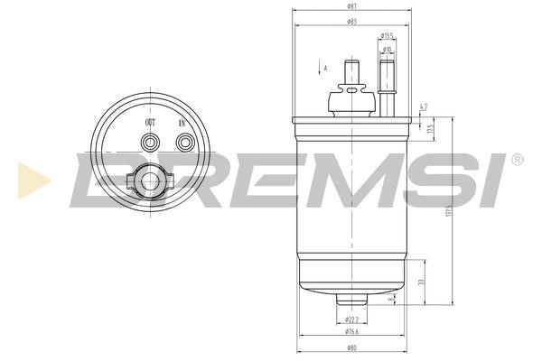 Bremsi FE0839 Fuel filter FE0839