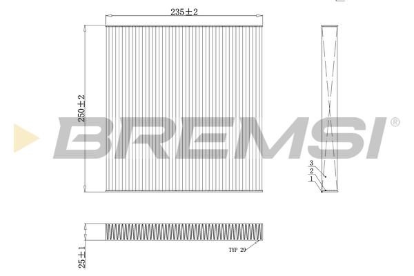 Bremsi FC0082C Filter, interior air FC0082C