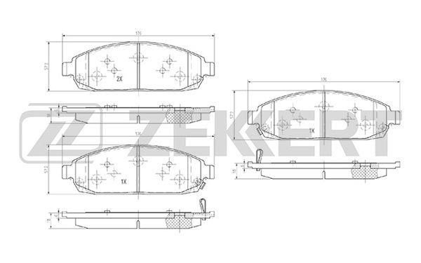 Zekkert BS-2982 Front disc brake pads, set BS2982