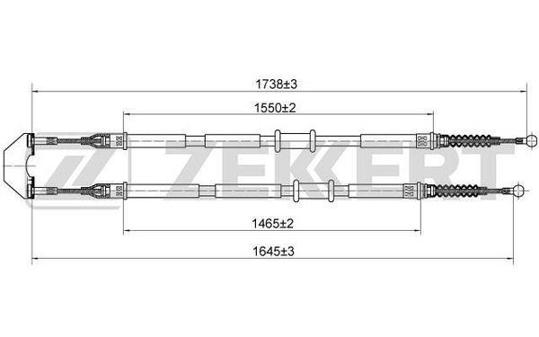 Zekkert BZ-1135 Cable, parking brake BZ1135