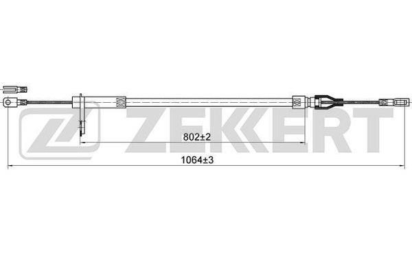 Zekkert BZ-1181 Cable, parking brake BZ1181