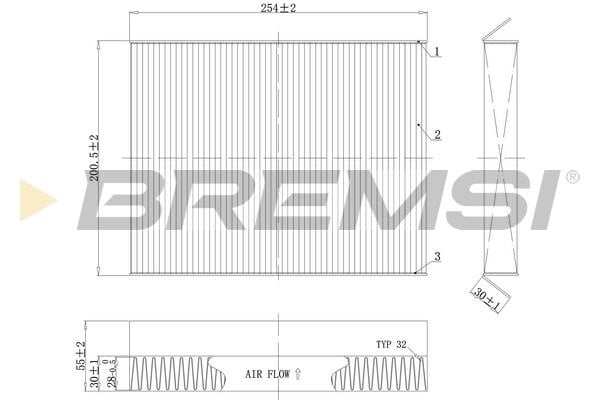 Bremsi FC0978C Filter, interior air FC0978C