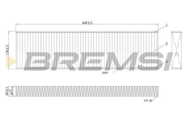 Bremsi FC0474 Filter, interior air FC0474