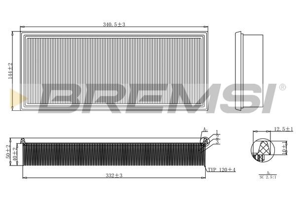 Bremsi FA1156 Air filter FA1156