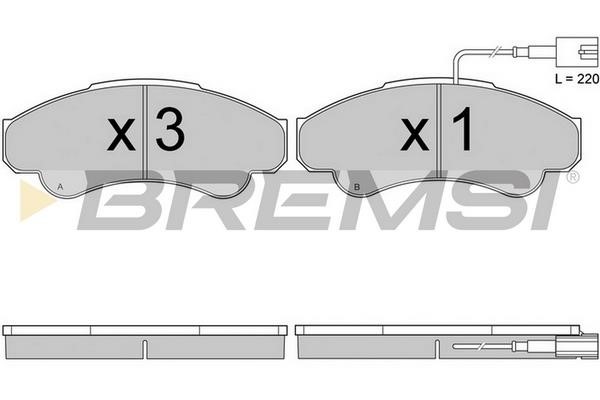 Bremsi BP2998TR Brake Pad Set, disc brake BP2998TR