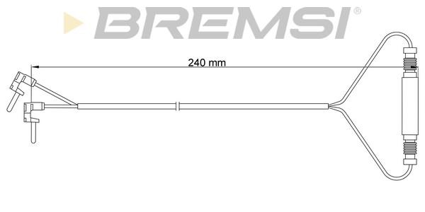 Bremsi WI0628 Warning contact, brake pad wear WI0628