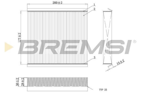 Bremsi FC0167C Filter, interior air FC0167C