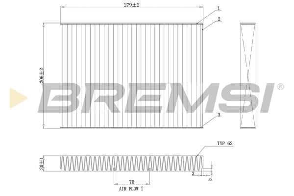 Bremsi FC0181 Filter, interior air FC0181