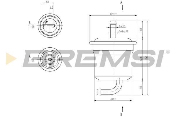FE1892 Bremsi Fuel filter