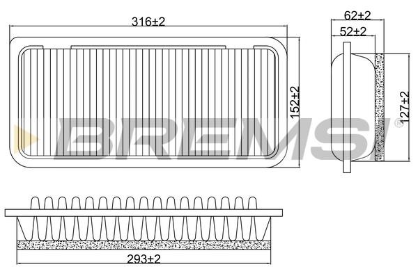Bremsi FA1029 Air filter FA1029 FA1029 Bremsi Air filter