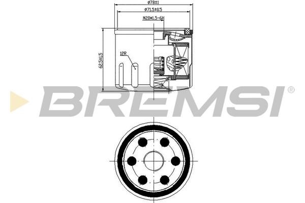 Bremsi FL0277 Oil Filter FL0277