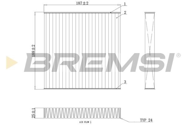 Bremsi FC0892A Filter, interior air FC0892A