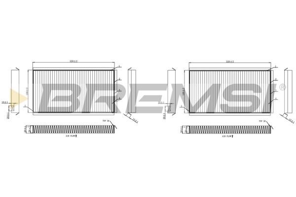 Bremsi FC0950A Filter, interior air FC0950A