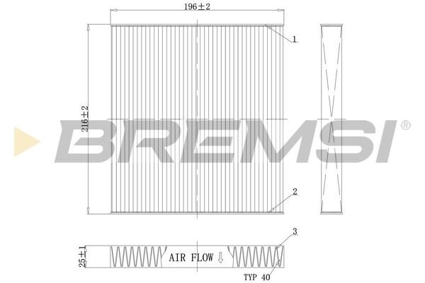 Bremsi FC0988 Filter, interior air FC0988
