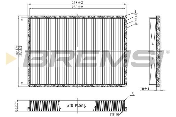 Bremsi FC1941 Filter, interior air FC1941