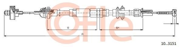 Cofle 92.10.3151 Cable Pull, clutch control 92103151