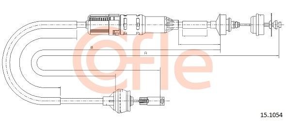 Cofle 92.15.1054 Cable Pull, clutch control 92151054