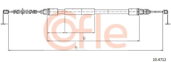 Cofle 92.10.4712 Cable Pull, parking brake 92104712