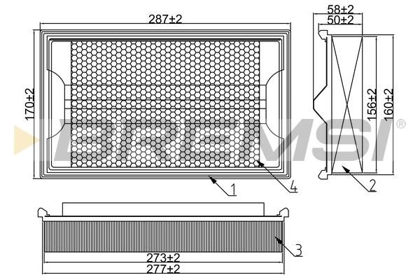 Bremsi FA2049 Air filter FA2049