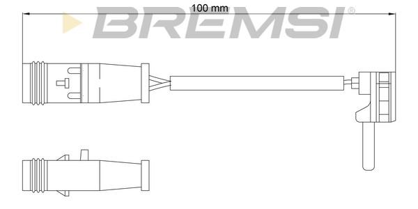 Bremsi WI0768 Warning contact, brake pad wear WI0768
